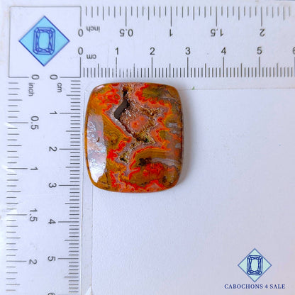 Natural Seam Agate Gemstone  Fancy Druzy 30*27*6mm from Morocco available for sale