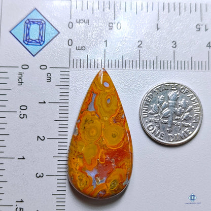 Seam Agate Pear Cabochons