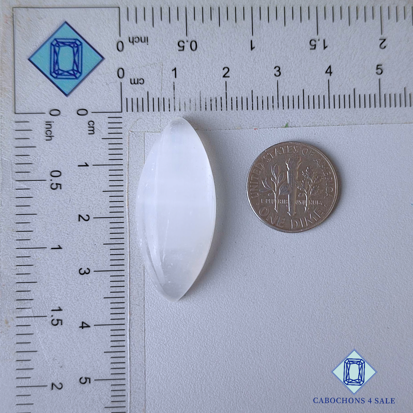 Selenite Marquise Cabochons