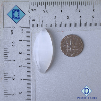 Selenite Marquise Cabochons