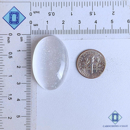 Natural Selenite Gemstone  Oval Cabochons 33*22*9mm From Mexico available for sale
