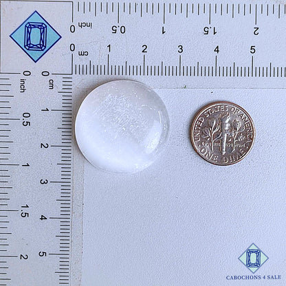 Natural Selenite Gemstone  Round Cabochons 26*6mm From Mexico available for sale