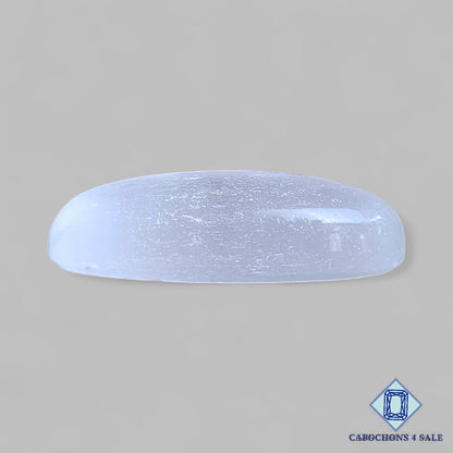 Cabujones ovalados de piedra preciosa de selenita natural de 36 x 22 x 9 mm, de México, disponibles para la venta.