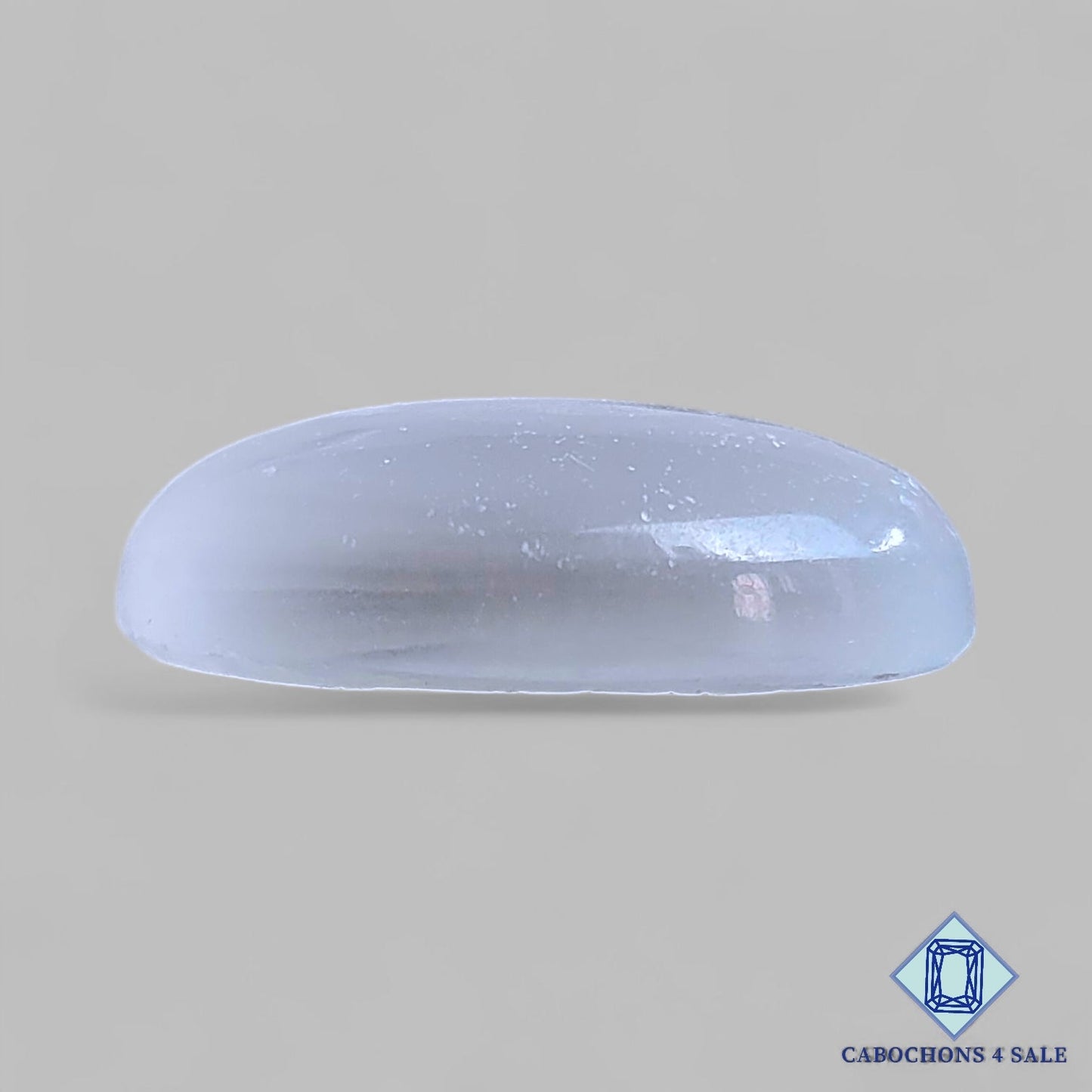 Cabujones ovalados de piedra preciosa de selenita natural de 29 x 21 x 8 mm, de México, disponibles para la venta.