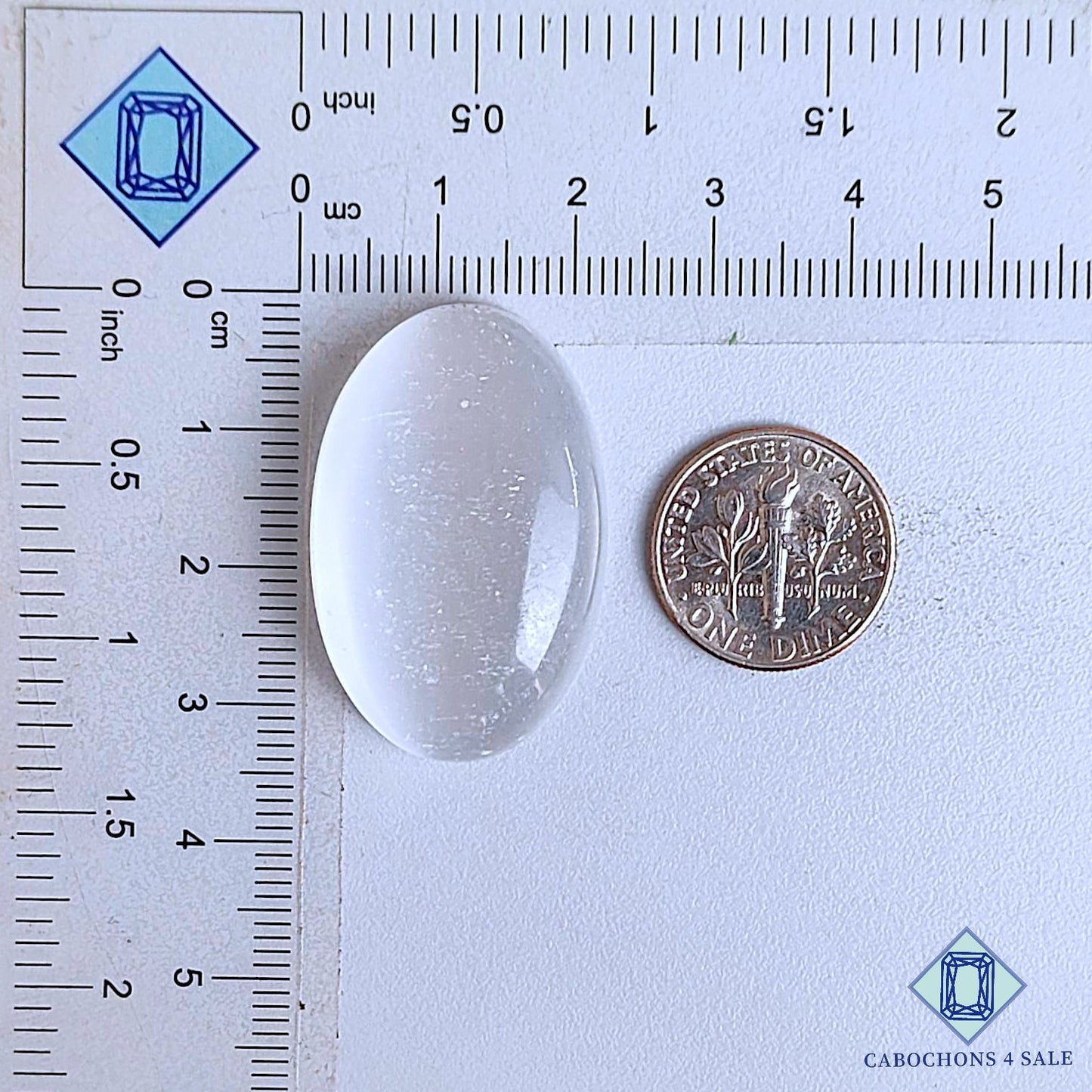 Natural Selenite Gemstone  Oval Cabochons 32*21*9mm From Mexico available for sale