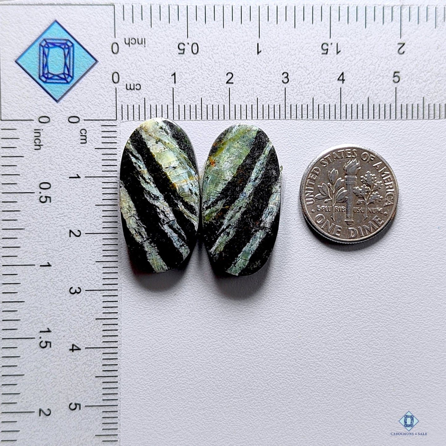 Seraphinite Oval Pairs