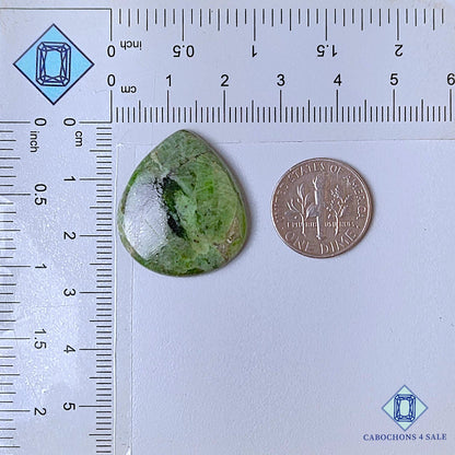 Natural Serpentine Gemstone  Pear Cabochons 26*23*5mm from USA available for sale