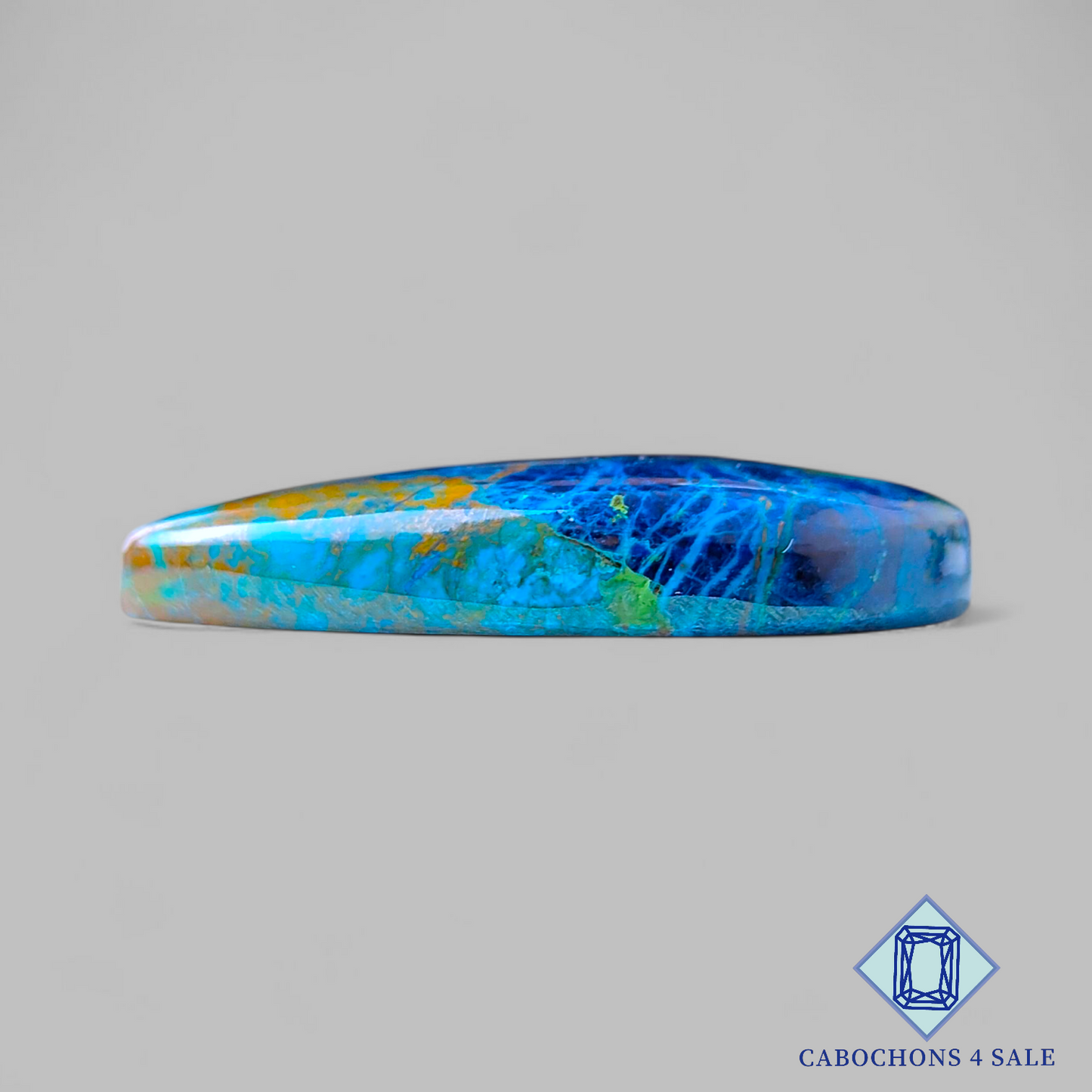 Cabujones de pera de shattuckita de 41 x 21 x 7 mm