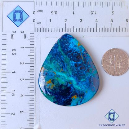 Shattuckite Pear Cabochons 45*38*7mm