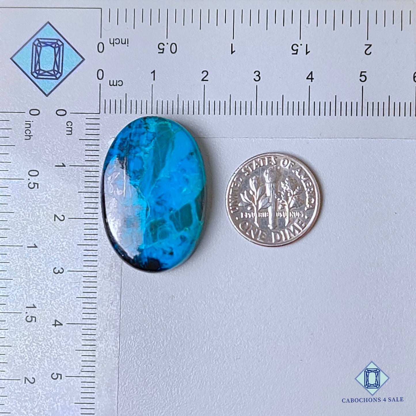 Natural Shattuckite Gemstone  Oval Cabochons 29*20*7mm from United States available for sale