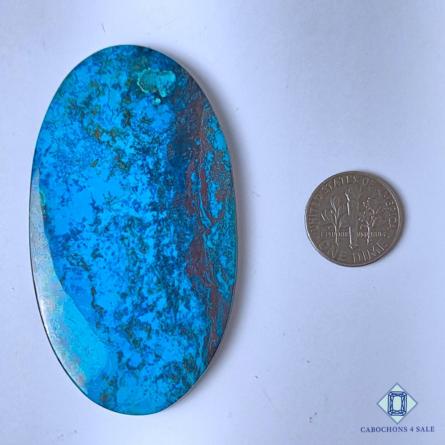 Natural Shattuckite Gemstone  Oval Cabochons 68*38*5mm from Namibia  available for sale