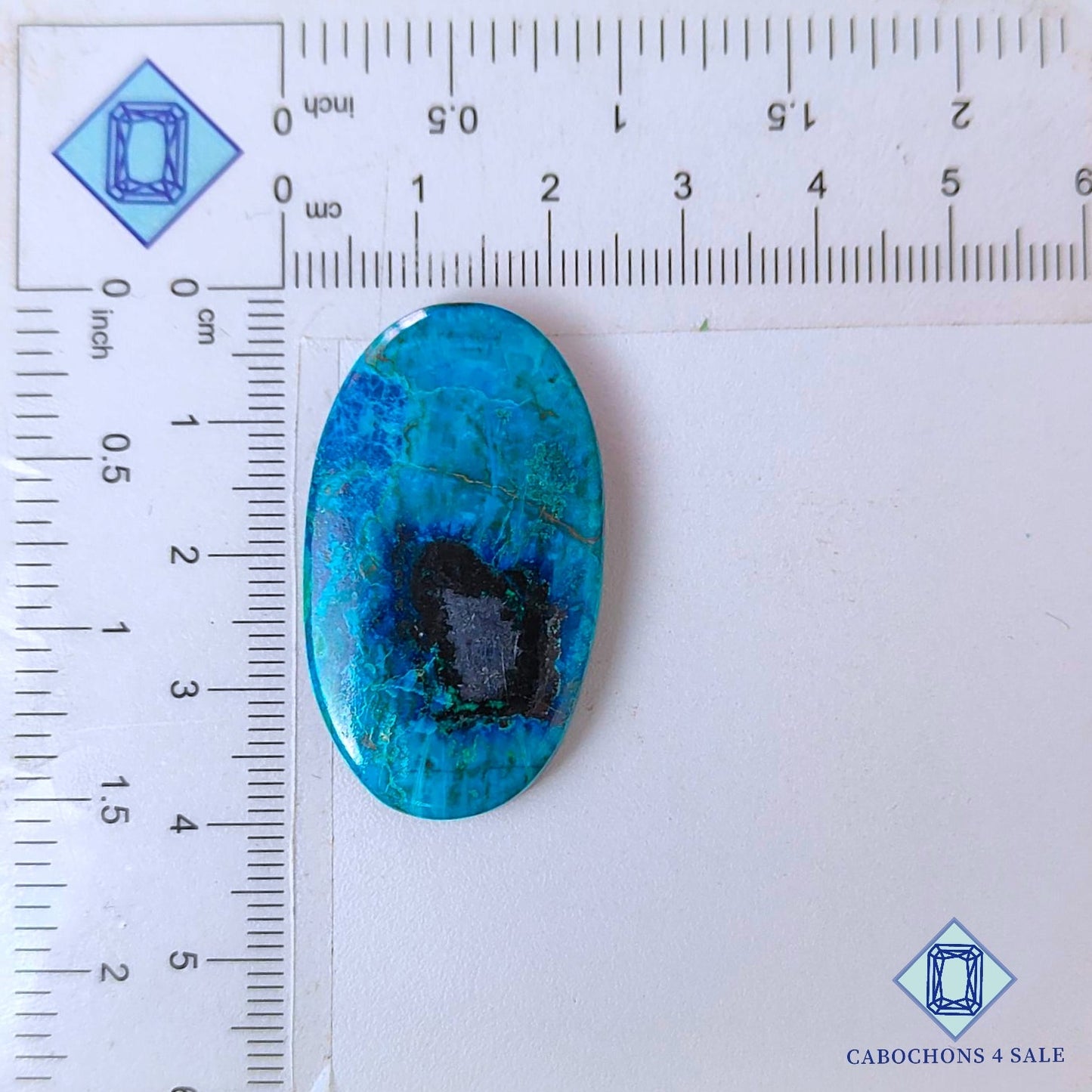 Natural Shattuckite Gemstone  Oval Cabochons 38*22*5mm from USA available for sale