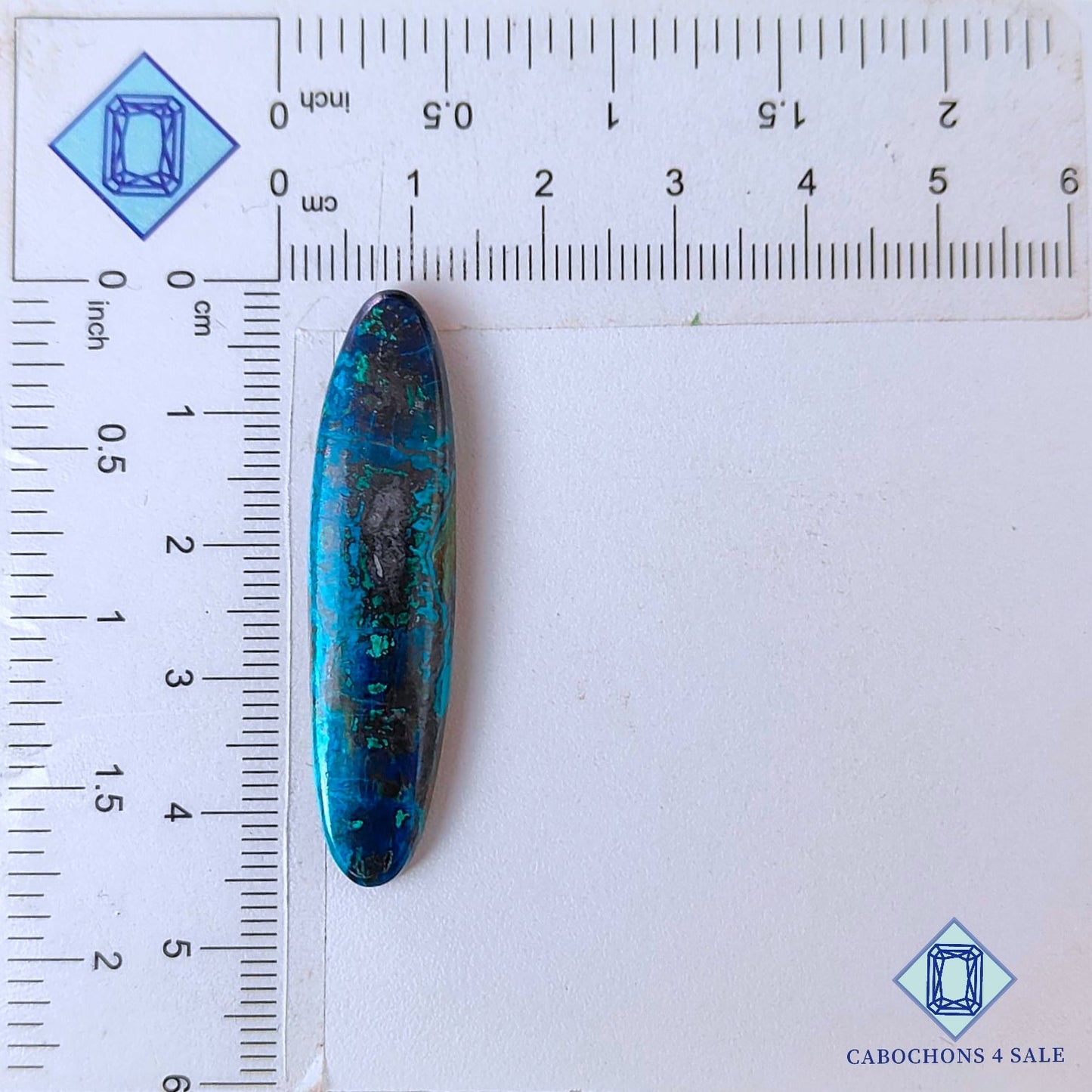 Natural Shattuckite Gemstone  Oval Cabochons 44*11*5mm from USA available for sale