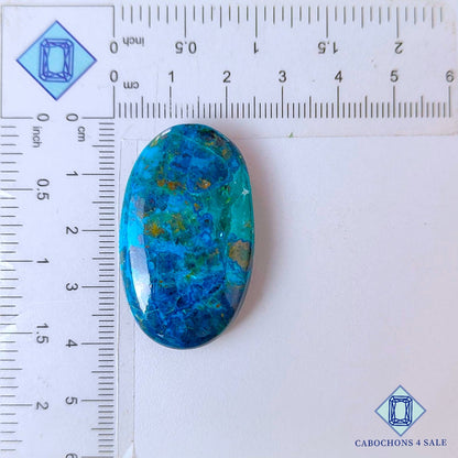 Cabujones ovalados de piedra preciosa shattuckita natural de 39 x 23 x 8 mm, disponibles para la venta en EE. UU.