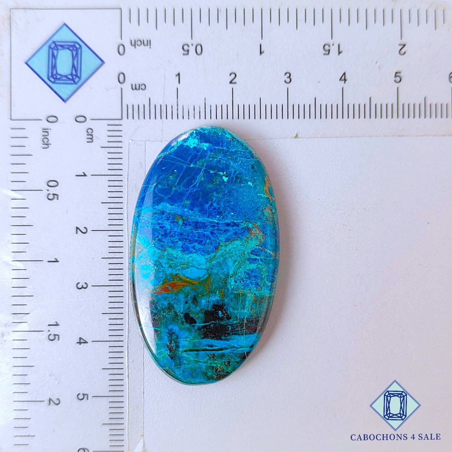 Natural Shattuckite Gemstone  Oval Cabochons 46*27*5mm from USA available for sale