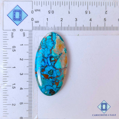 Natural Shattuckite Gemstone  Oval Cabochons 43*22*5mm from USA available for sale