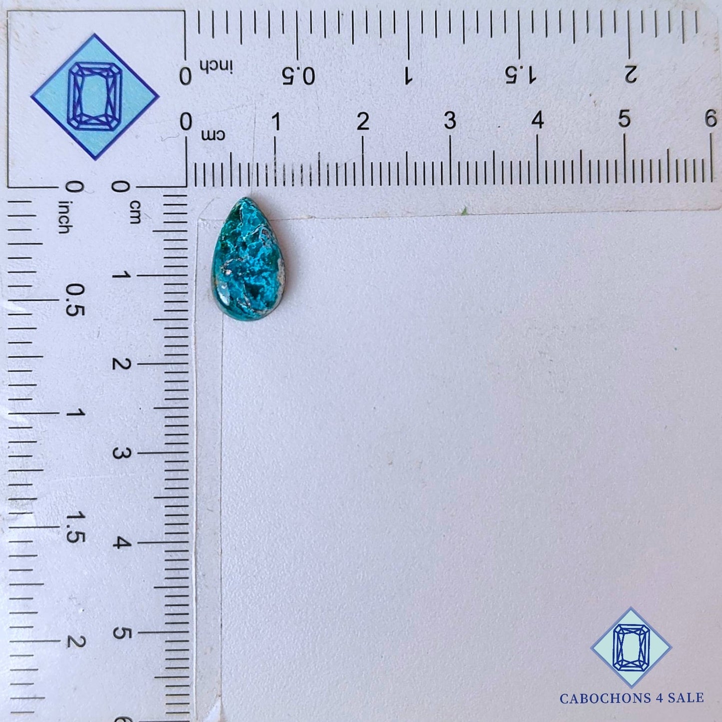 Natural Shattuckite Gemstone  Pear Cabochons 14*8*3mm from USA available for sale