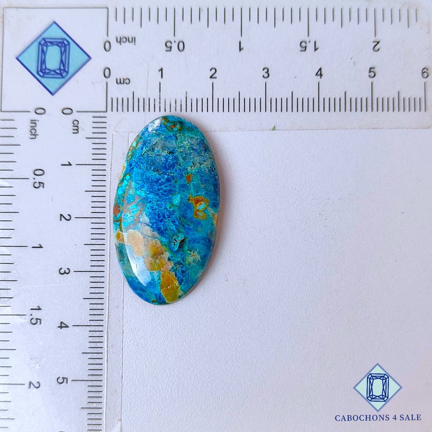 Natural Shattuckite Gemstone  Oval Cabochons 35*19*5mm from USA available for sale