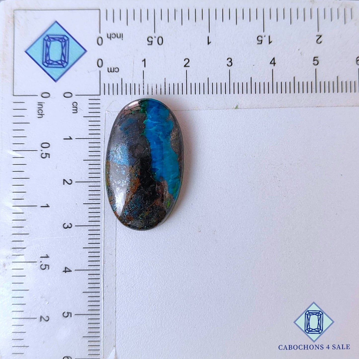 Natural Shattuckite Gemstone  Oval Cabochons 30*17*6mm from USA available for sale