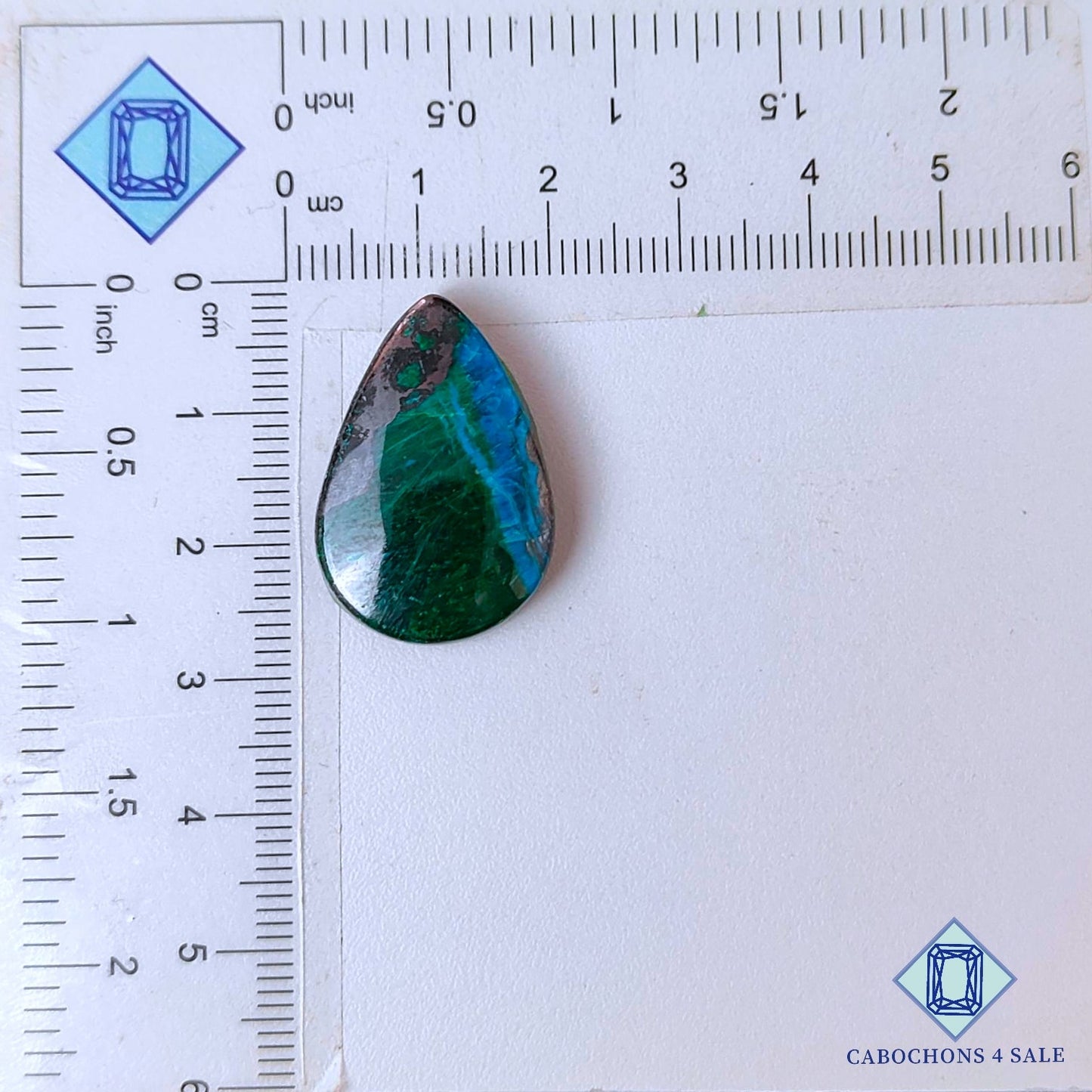 Natural Shattuckite Gemstone  Pear Cabochons 26*18*5mm from USA available for sale
