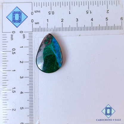 Natural Shattuckite Gemstone  Pear Cabochons 26*18*5mm from USA available for sale