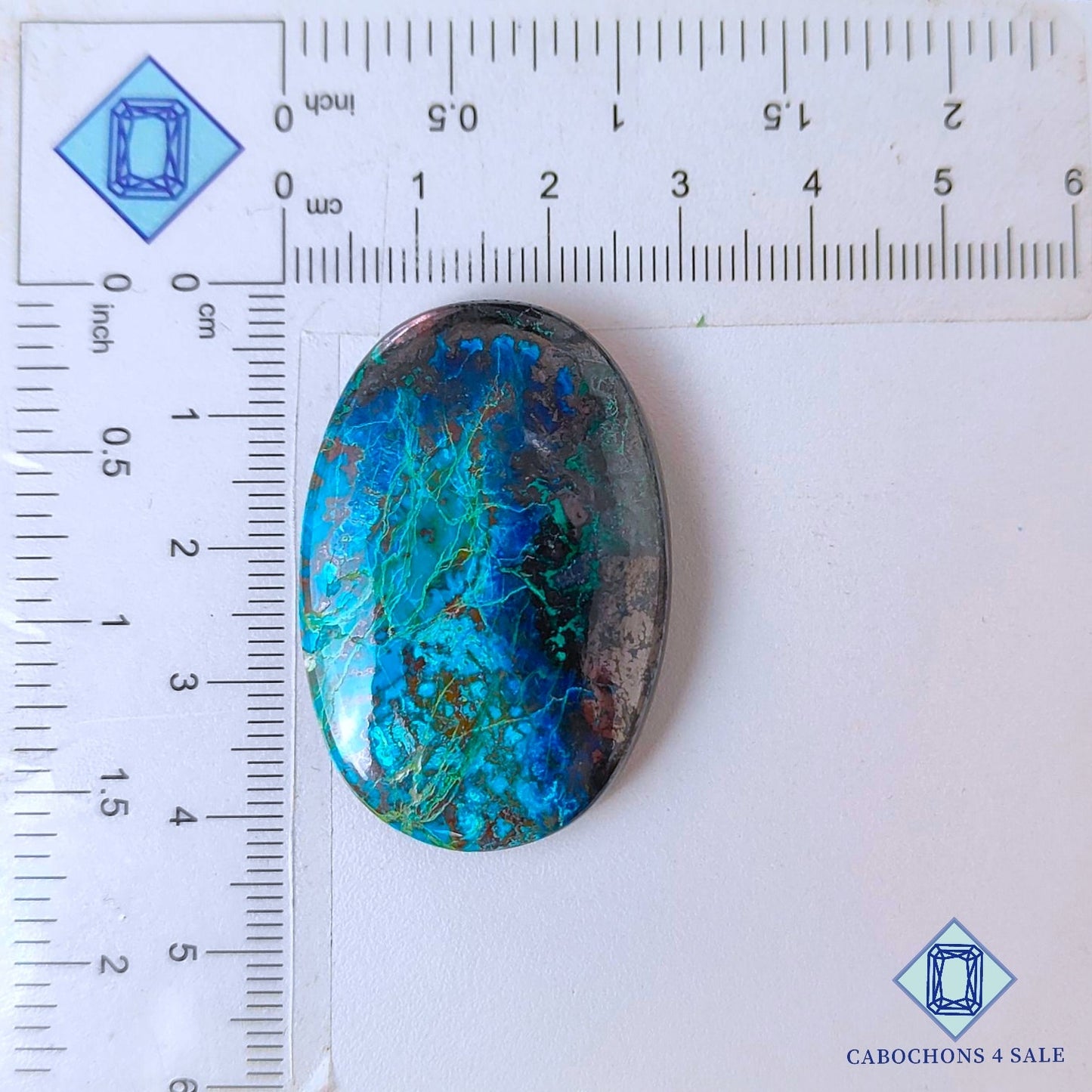Natural Shattuckite Gemstone  Oval Cabochons 40*27*6mm from USA available for sale