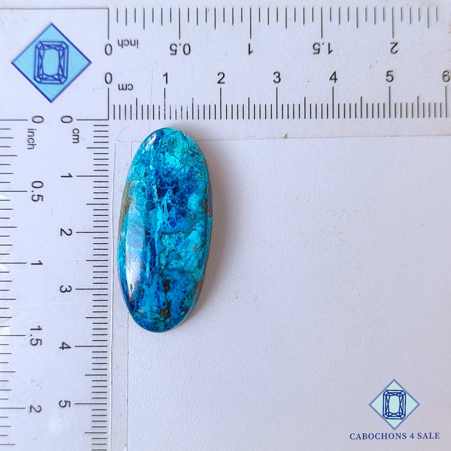 Natural Shattuckite Gemstone  Oval Cabochons 36*16*8mm from USA available for sale