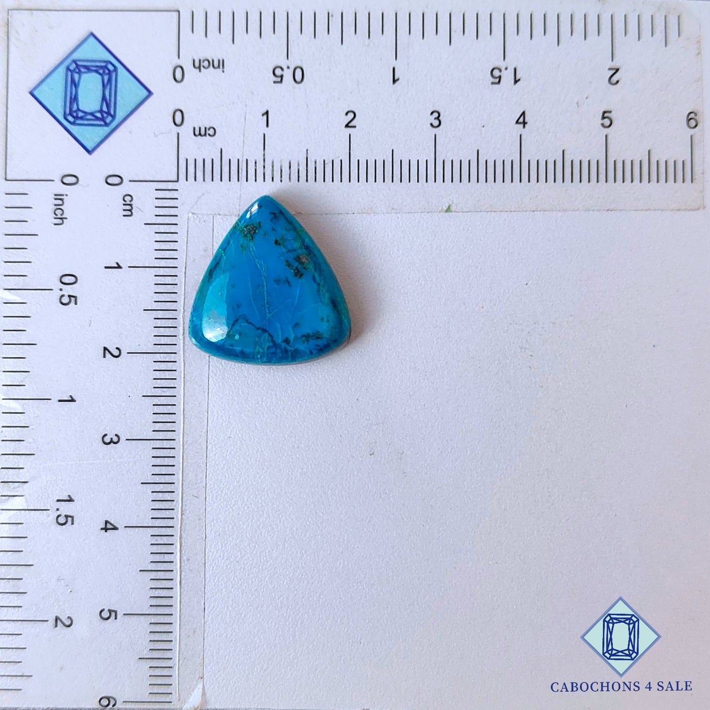 Natural Shattuckite Gemstone  Triangle Cabochons 19*18*6mm from USA available for sale