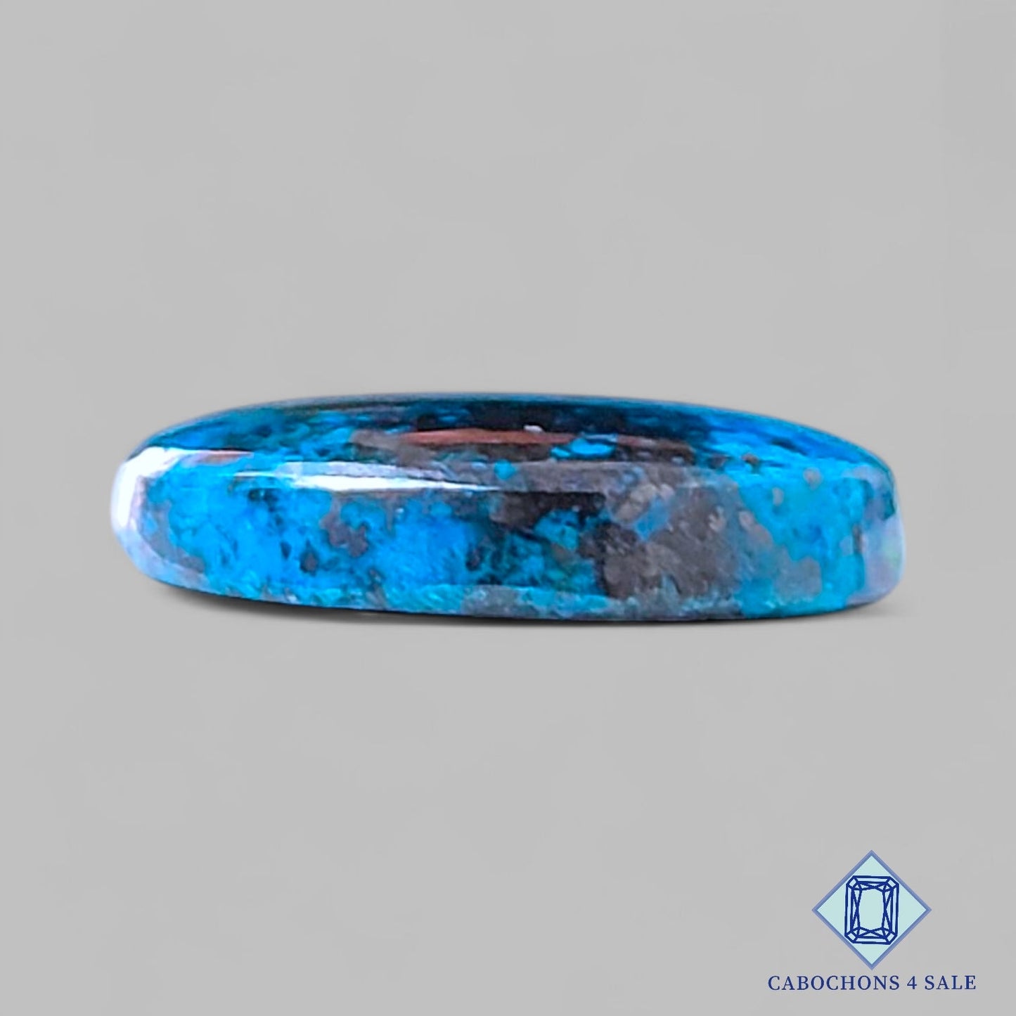 Cabujones redondos de piedra preciosa shattuckita natural de 18 x 4 mm, disponibles para la venta en EE. UU.