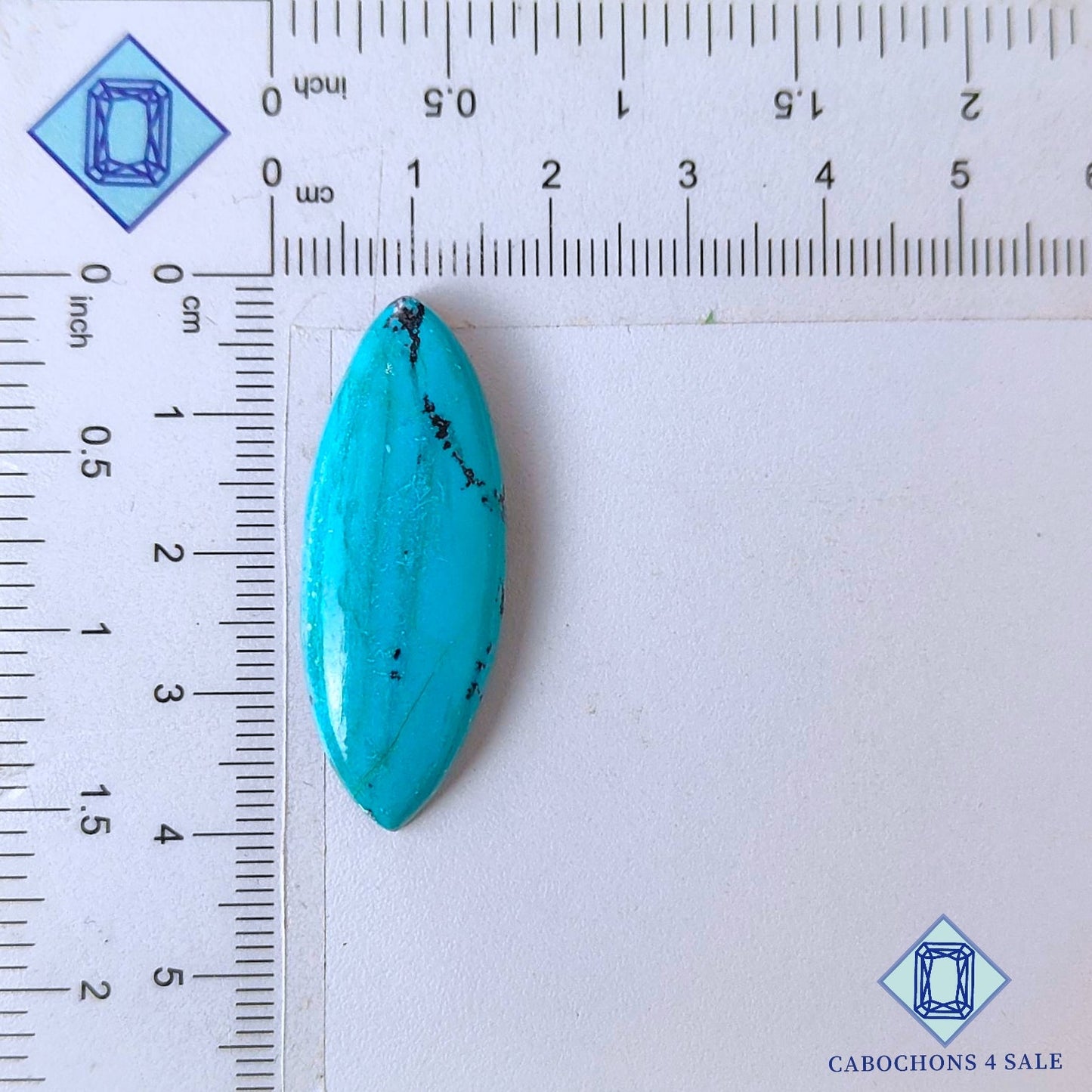 Natural Shattuckite Gemstone  Marquise Cabochons 38*14*6mm from USA available for sale