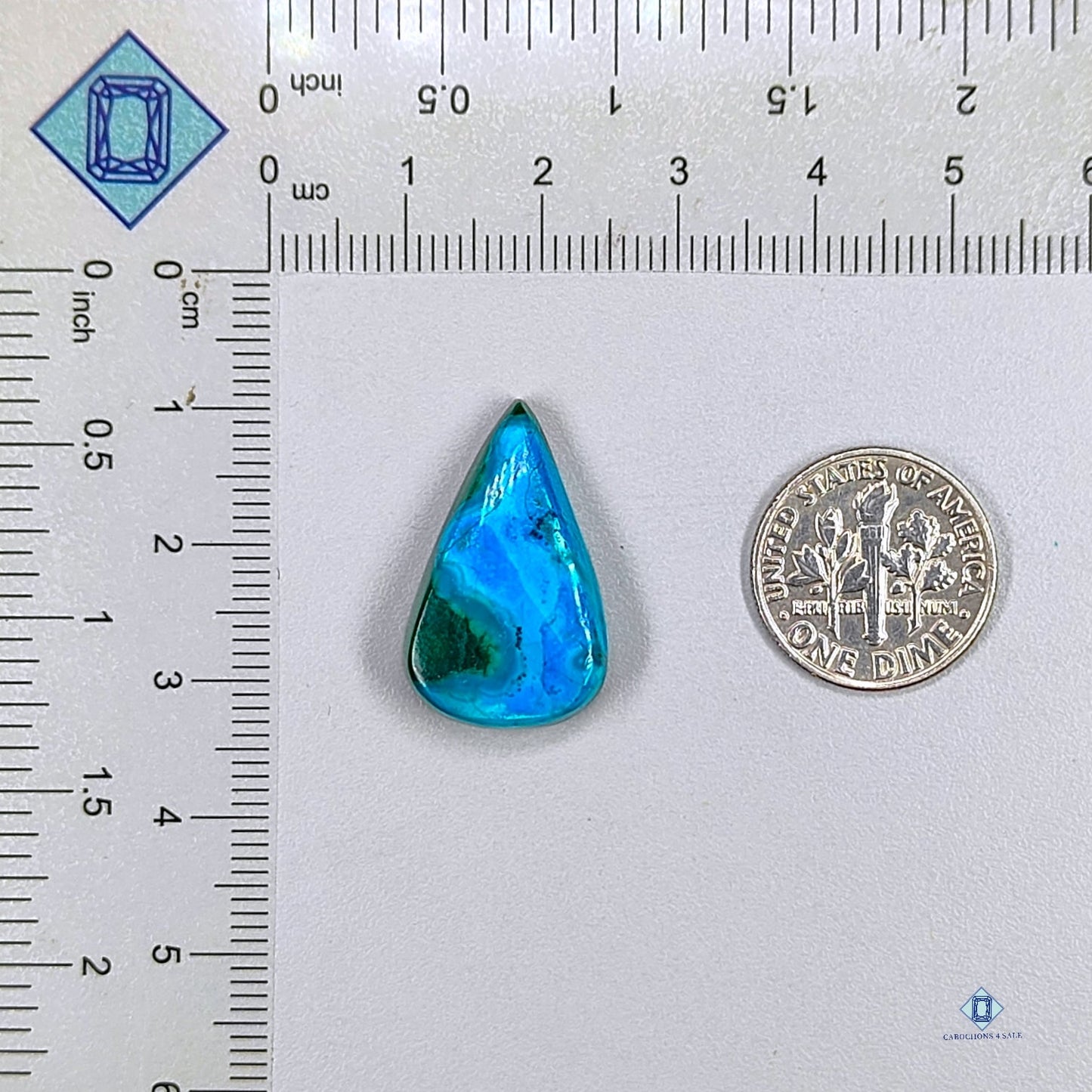 Shattuckite Pear Cabochons