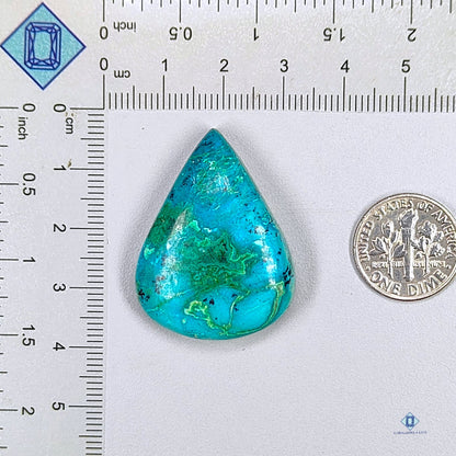 Shattuckite Pear Cabochons