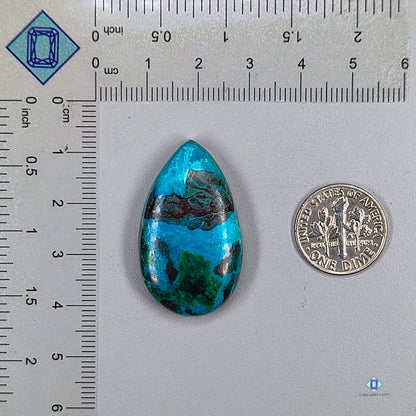 Shattuckite Pear Cabochons