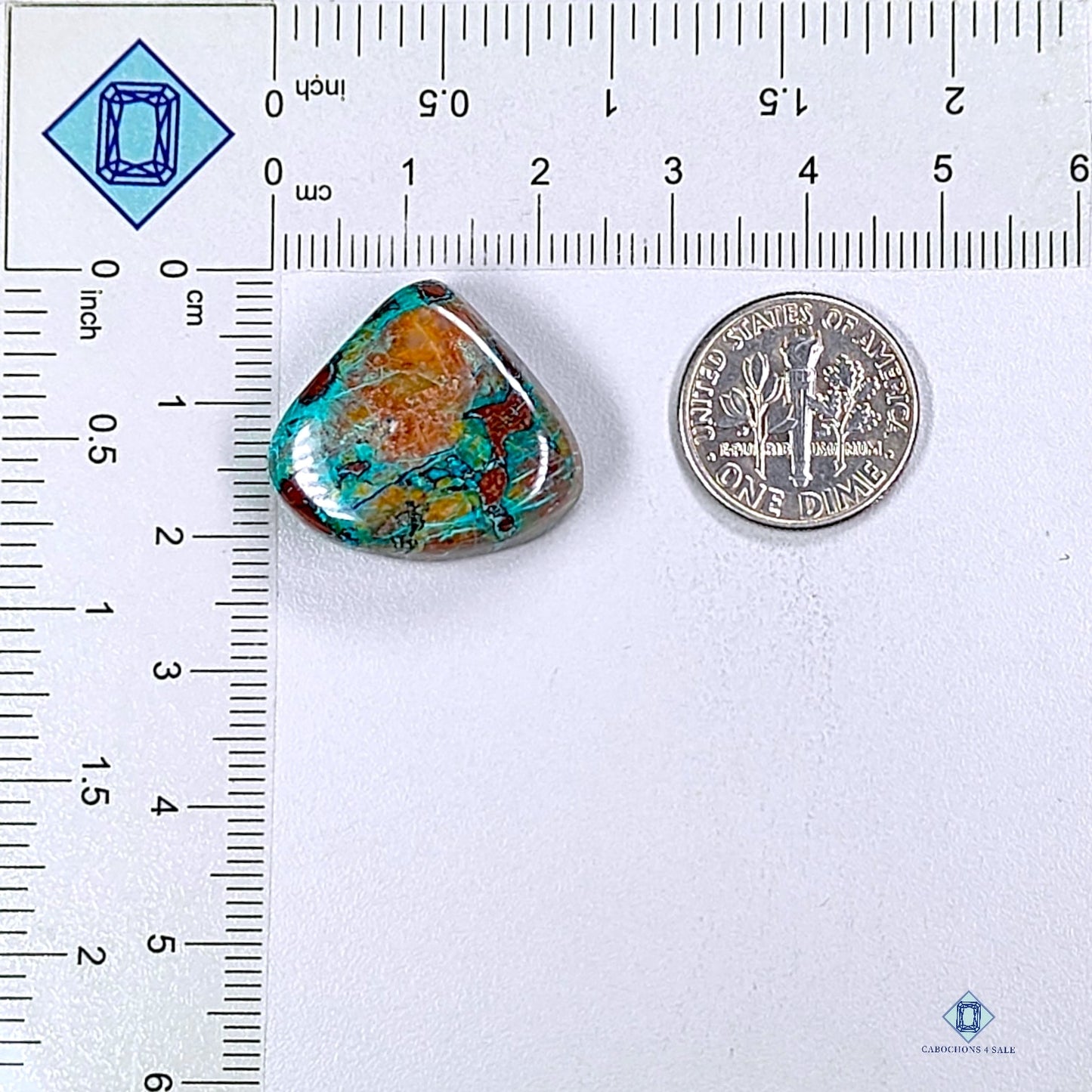 Shattuckite Pear Cabochons