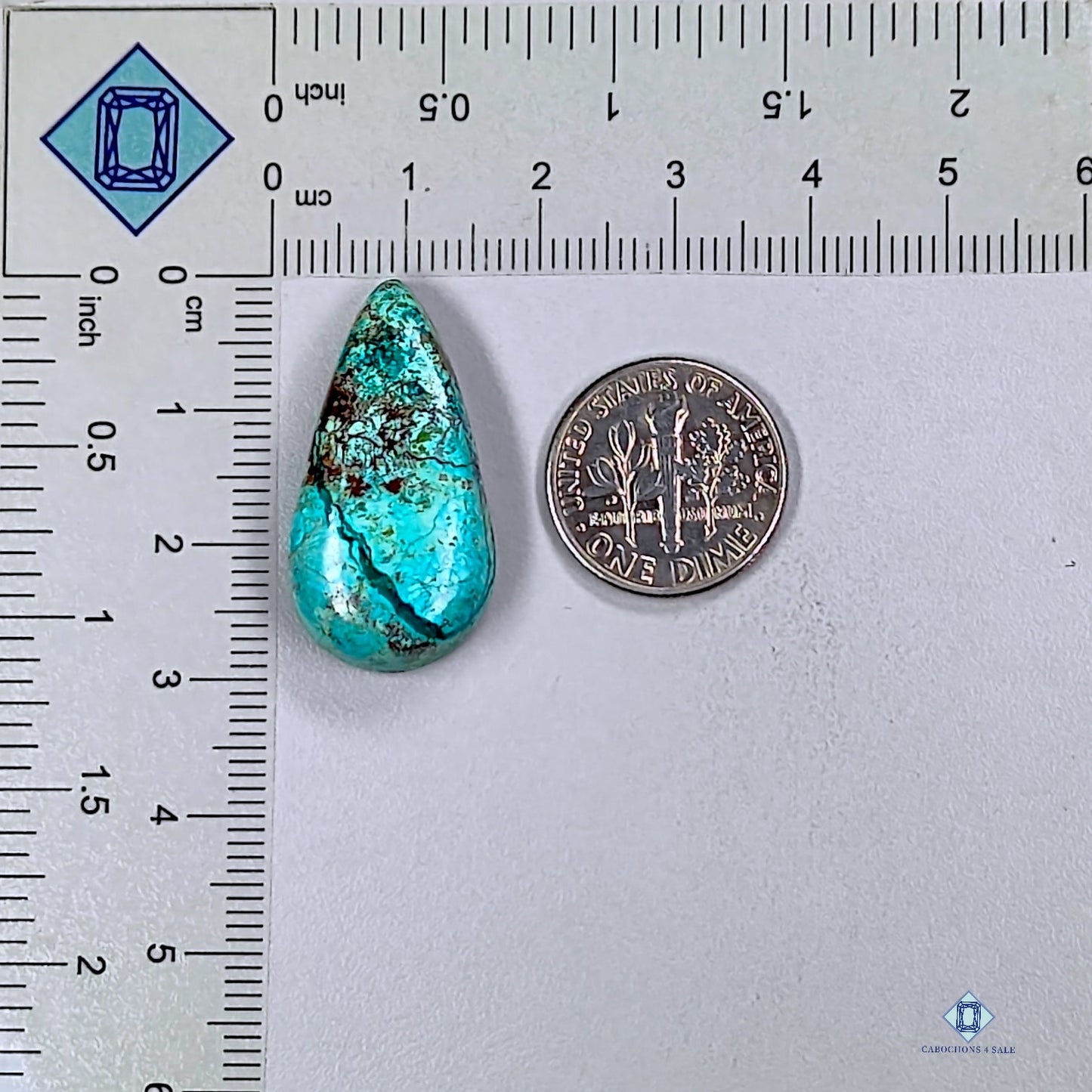 Shattuckite Pear Cabochons