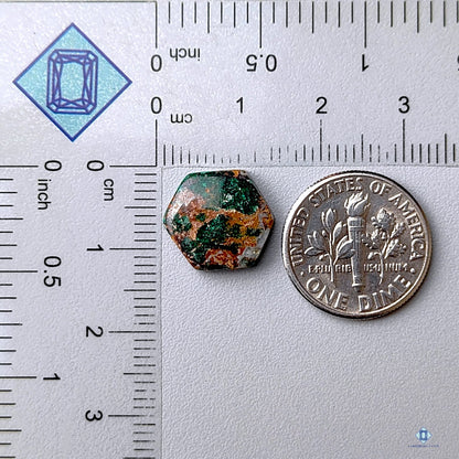 Shattuckite Hexagon Cabochons