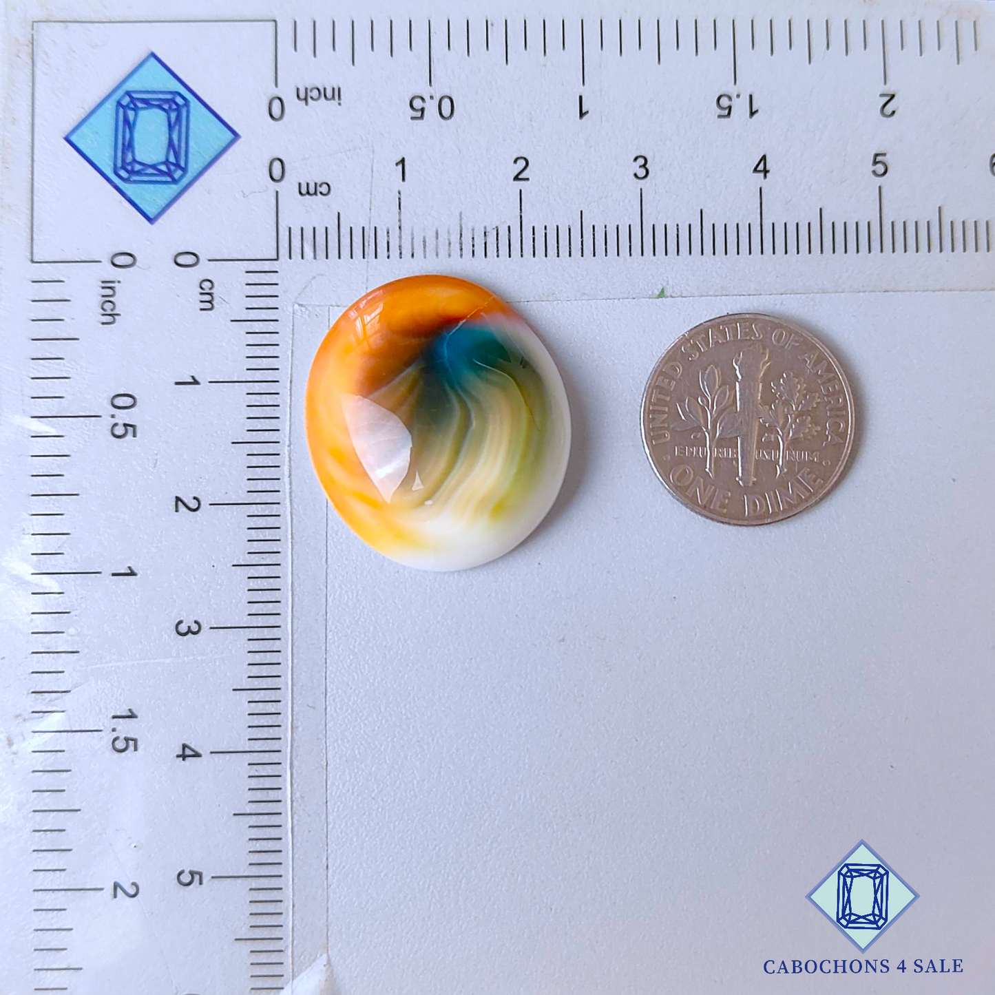 Cabujones ovalados de ojo de Shiva de 24 x 21 x 7 mm