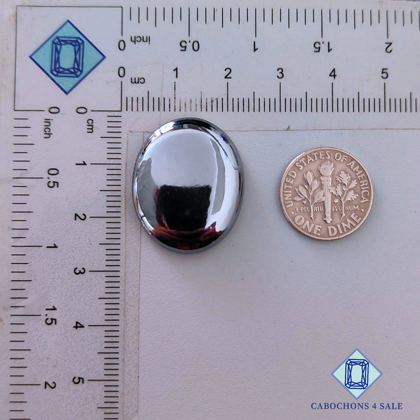 Cabujones ovalados de shungita de 25 x 21 x 5 mm