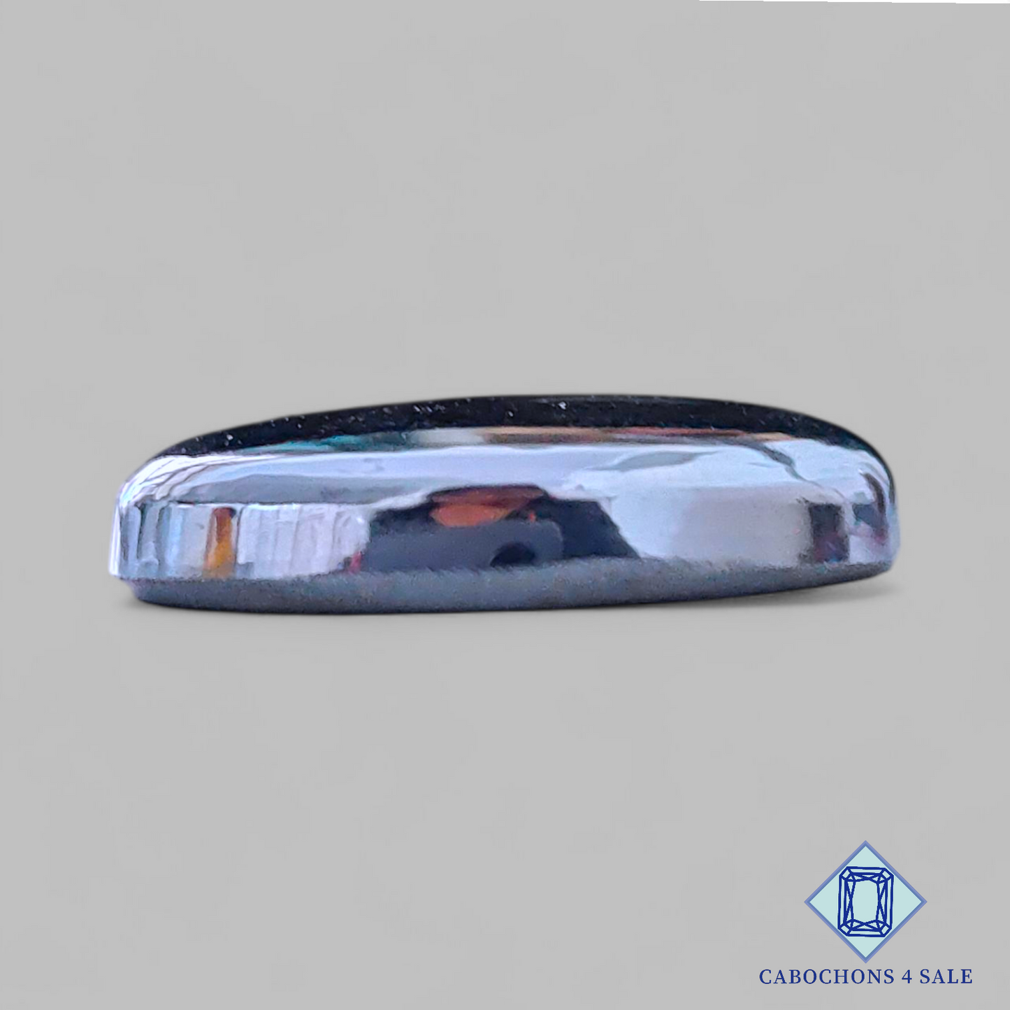 Cabujones ovalados de shungita de 25 x 21 x 5 mm