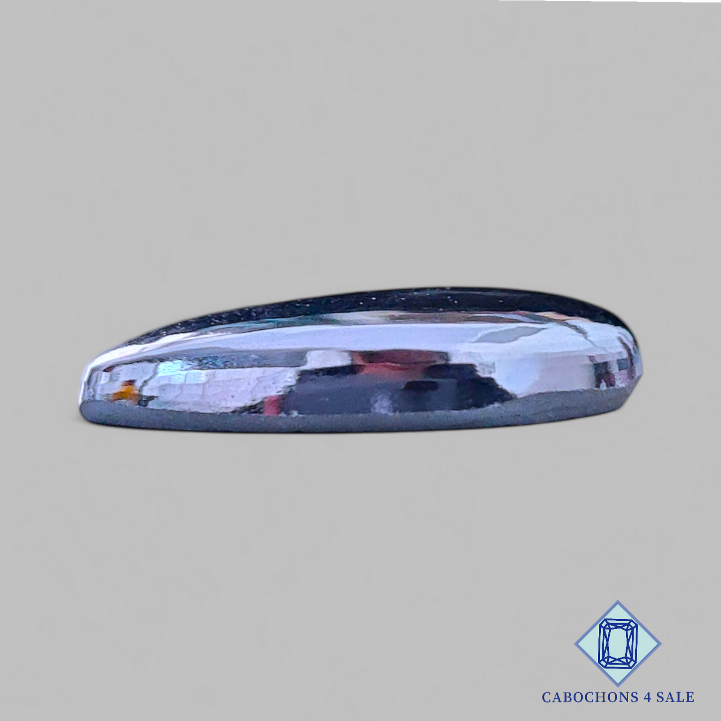 Cabujones de shungita en forma de pera de 25 x 17 x 5 mm