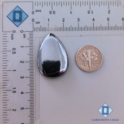 Shungite Pear Cabochons 29*20*5mm