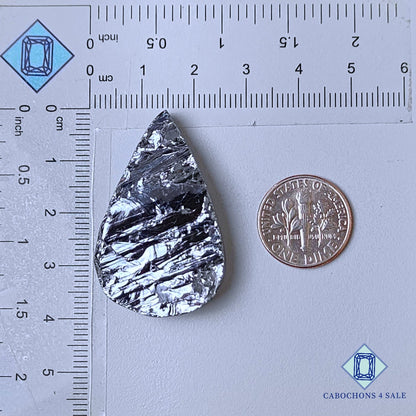 Natural Shungite Gemstone Pear Druzy 38*24*7mm from Russia available for sale
