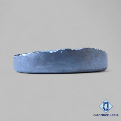 Piedra preciosa shungita natural ovalada drusa de 32 x 22 x 7 mm procedente de Rusia, disponible para la venta.