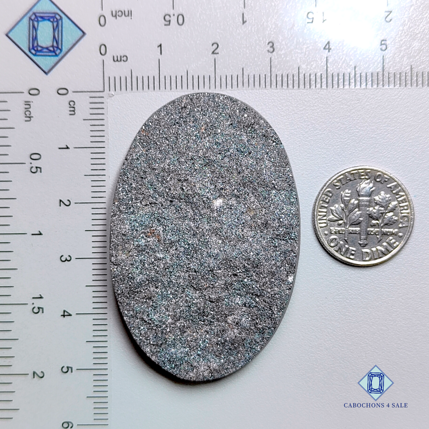 Silver Mica-oval-Druzy