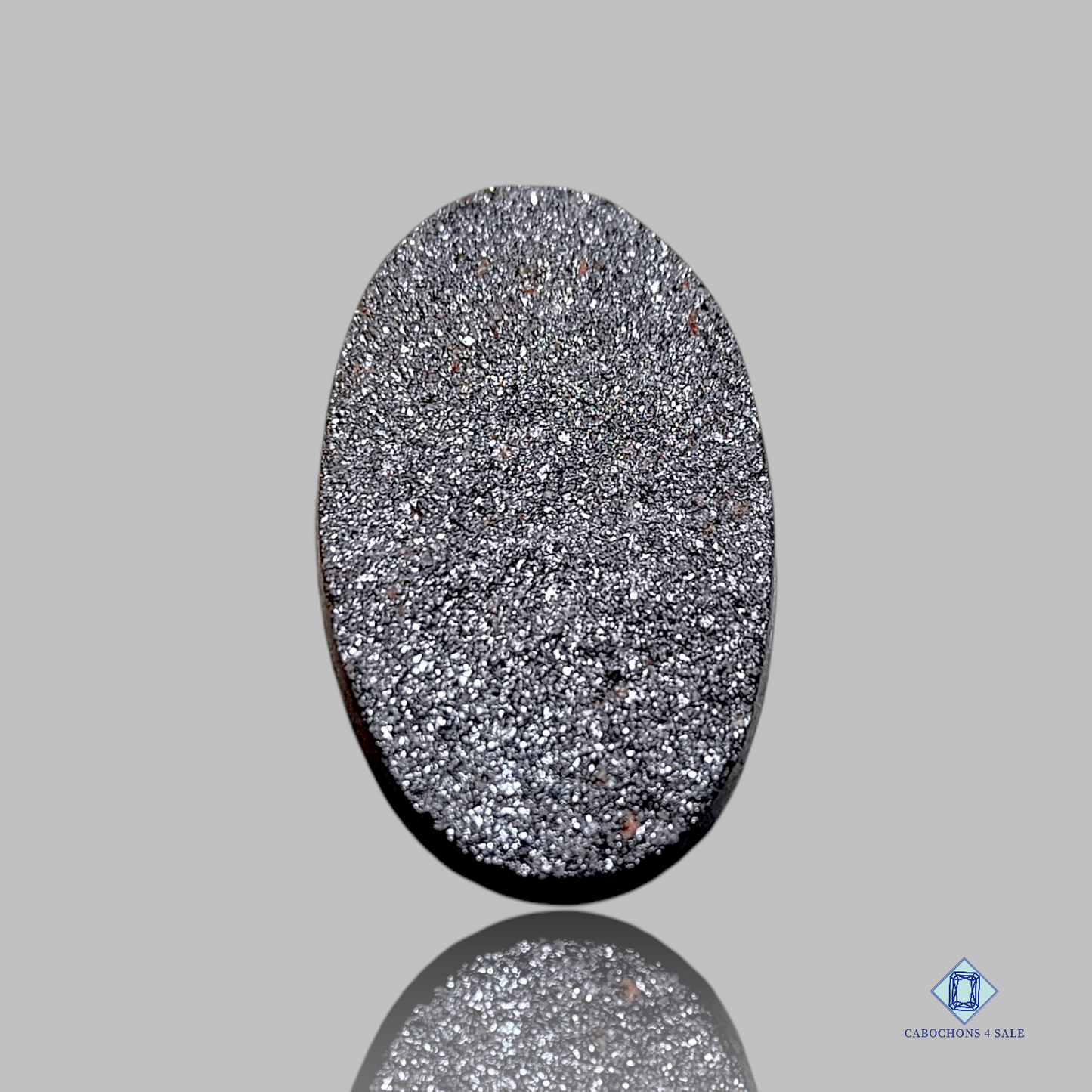 Silver Mica-oval-Druzy