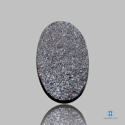 Silver Mica-oval-Druzy