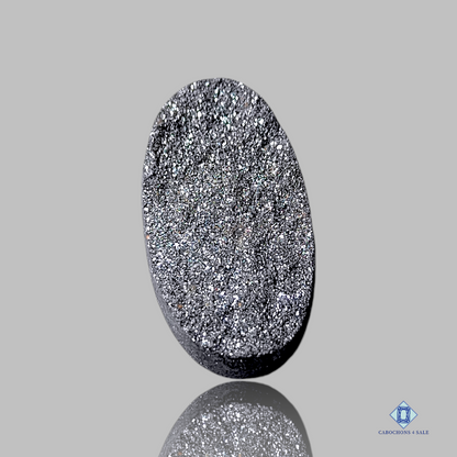 Silver Mica-oval-Druzy