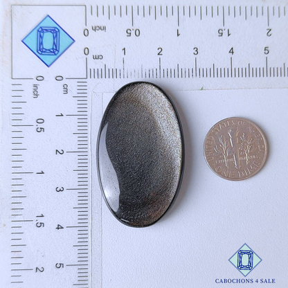 Silver Obsidian Oval Cabochons