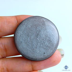Silver Obsidian Round Cabochons
