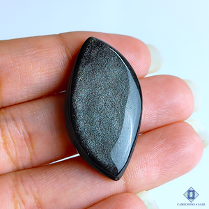 Silver Obsidian Marquise Cabochons 35*19*5mm